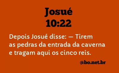 Josué 10:22 NTLH