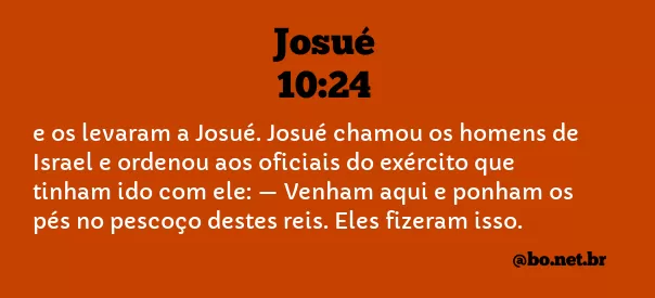 Josué 10:24 NTLH
