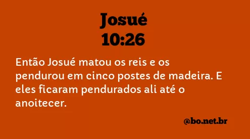 Josué 10:26 NTLH