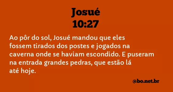 Josué 10:27 NTLH