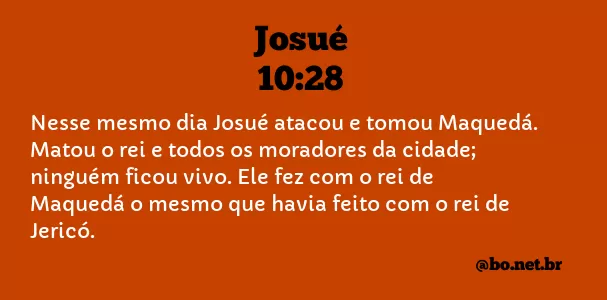 Josué 10:28 NTLH
