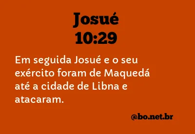 Josué 10:29 NTLH