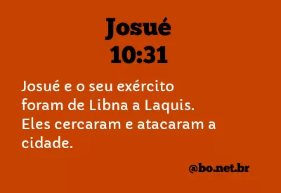Josué 10:31 NTLH