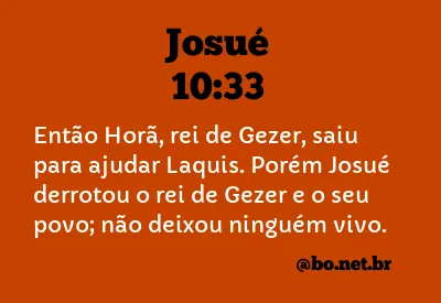 Josué 10:33 NTLH