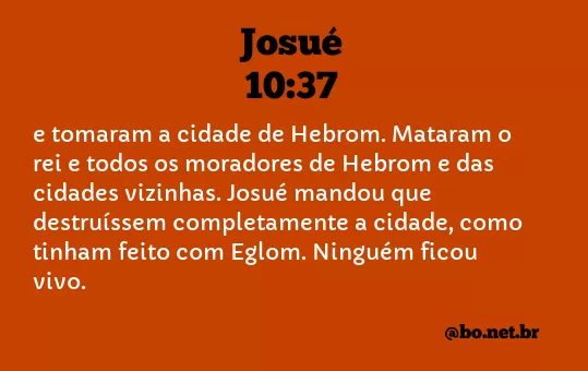 Josué 10:37 NTLH