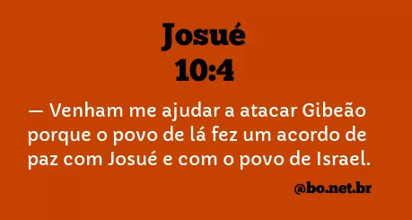 Josué 10:4 NTLH