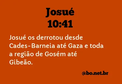 Josué 10:41 NTLH