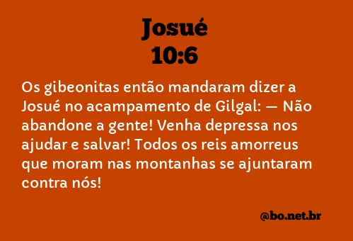 Josué 10:6 NTLH