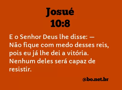 Josué 10:8 NTLH