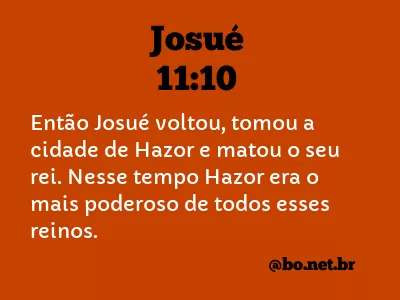 Josué 11:10 NTLH