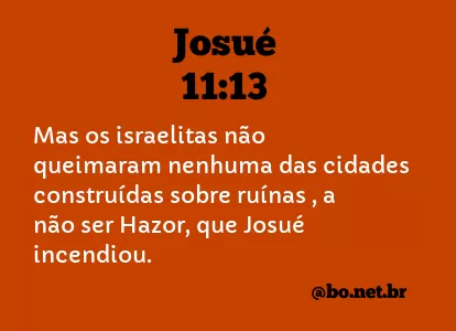 Josué 11:13 NTLH