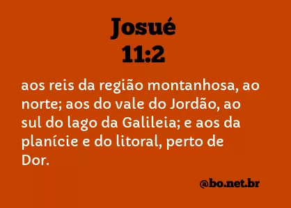 Josué 11:2 NTLH