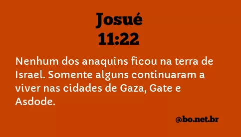 Josué 11:22 NTLH