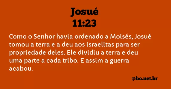 Josué 11:23 NTLH