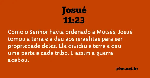 Josué 11:23 NTLH