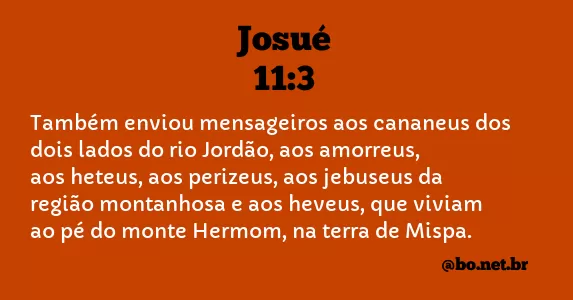 Josué 11:3 NTLH