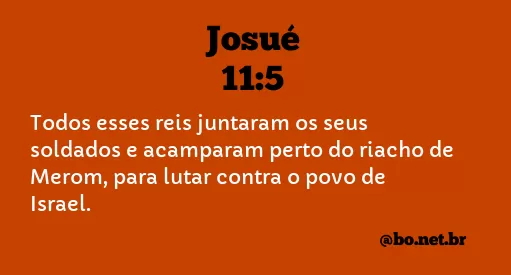 Josué 11:5 NTLH