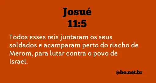 Josué 11:5 NTLH