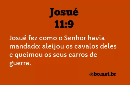 Josué 11:9 NTLH