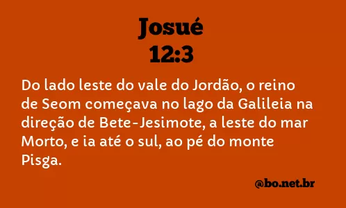 Josué 12:3 NTLH