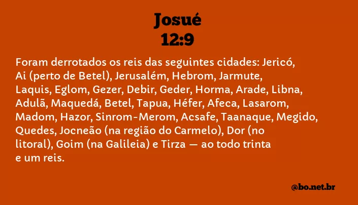 Josué 12:9 NTLH