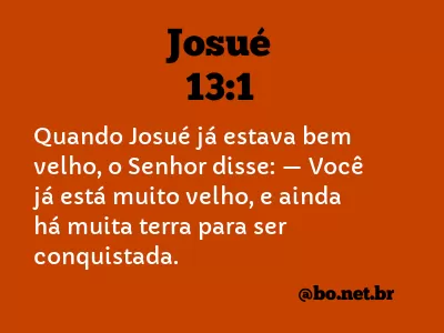 Josué 13:1 NTLH