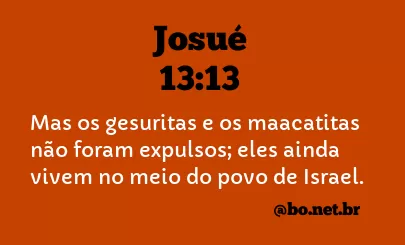 Josué 13:13 NTLH