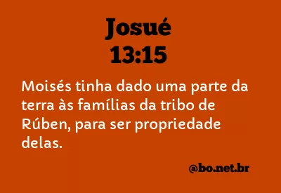 Josué 13:15 NTLH