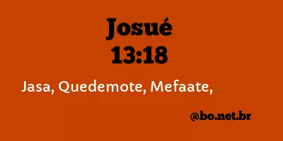 Josué 13:18 NTLH