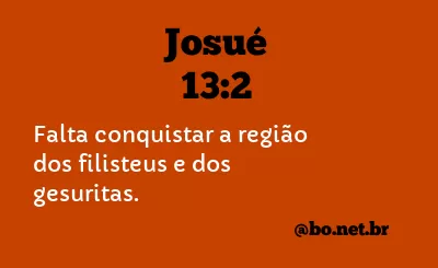 Josué 13:2 NTLH