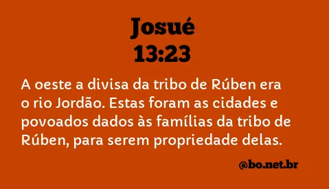 Josué 13:23 NTLH