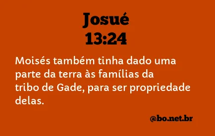 Josué 13:24 NTLH