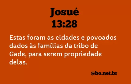 Josué 13:28 NTLH