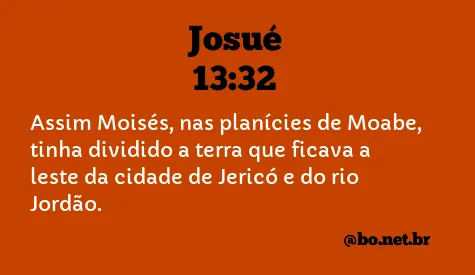 Josué 13:32 NTLH