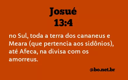 Josué 13:4 NTLH