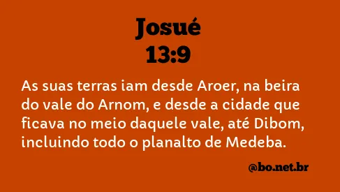 Josué 13:9 NTLH