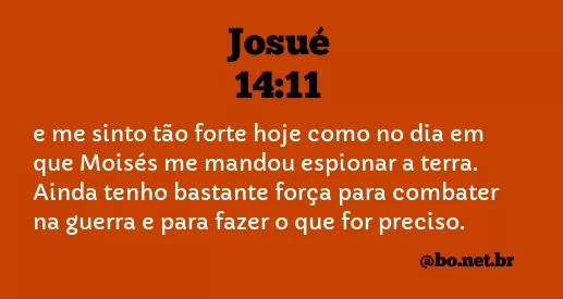 Josué 14:11 NTLH