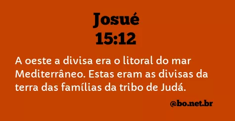 Josué 15:12 NTLH