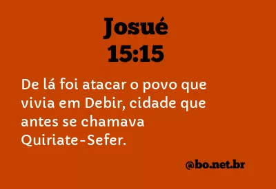 Josué 15:15 NTLH