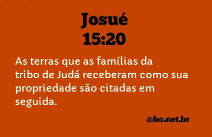 Josué 15:20 NTLH