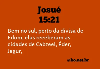 Josué 15:21 NTLH