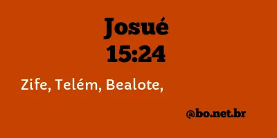 Josué 15:24 NTLH