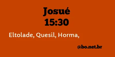 Josué 15:30 NTLH