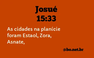 Josué 15:33 NTLH