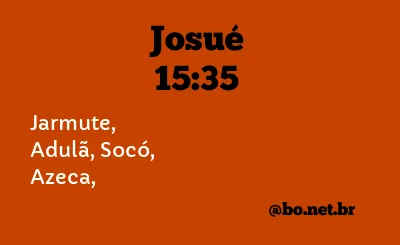 Josué 15:35 NTLH