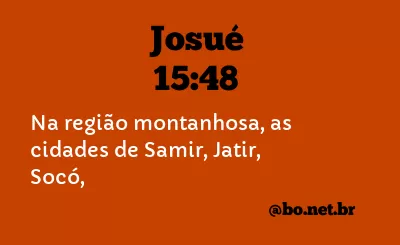 Josué 15:48 NTLH