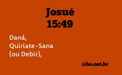 Josué 15:49 NTLH