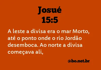 Josué 15:5 NTLH