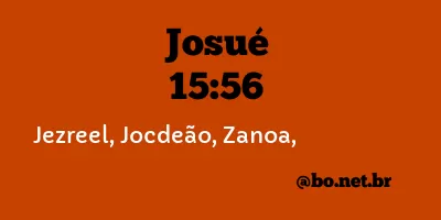 Josué 15:56 NTLH
