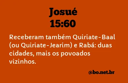 Josué 15:60 NTLH